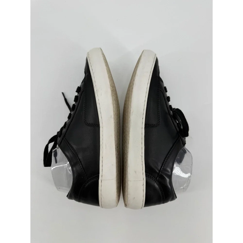 Banana Republic Perforated Leather Sneakers Black Low Top Mens 8.5 S/532893-01